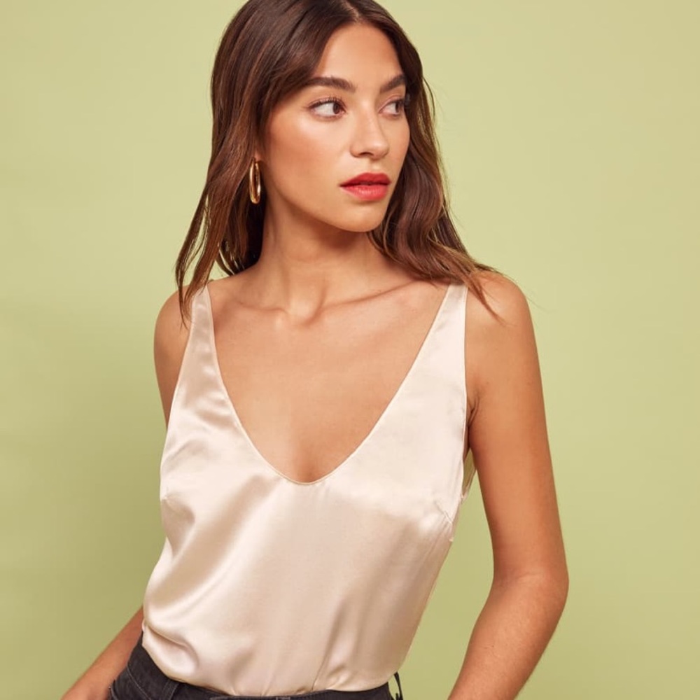 Reformation Kaelyn top in ivory
